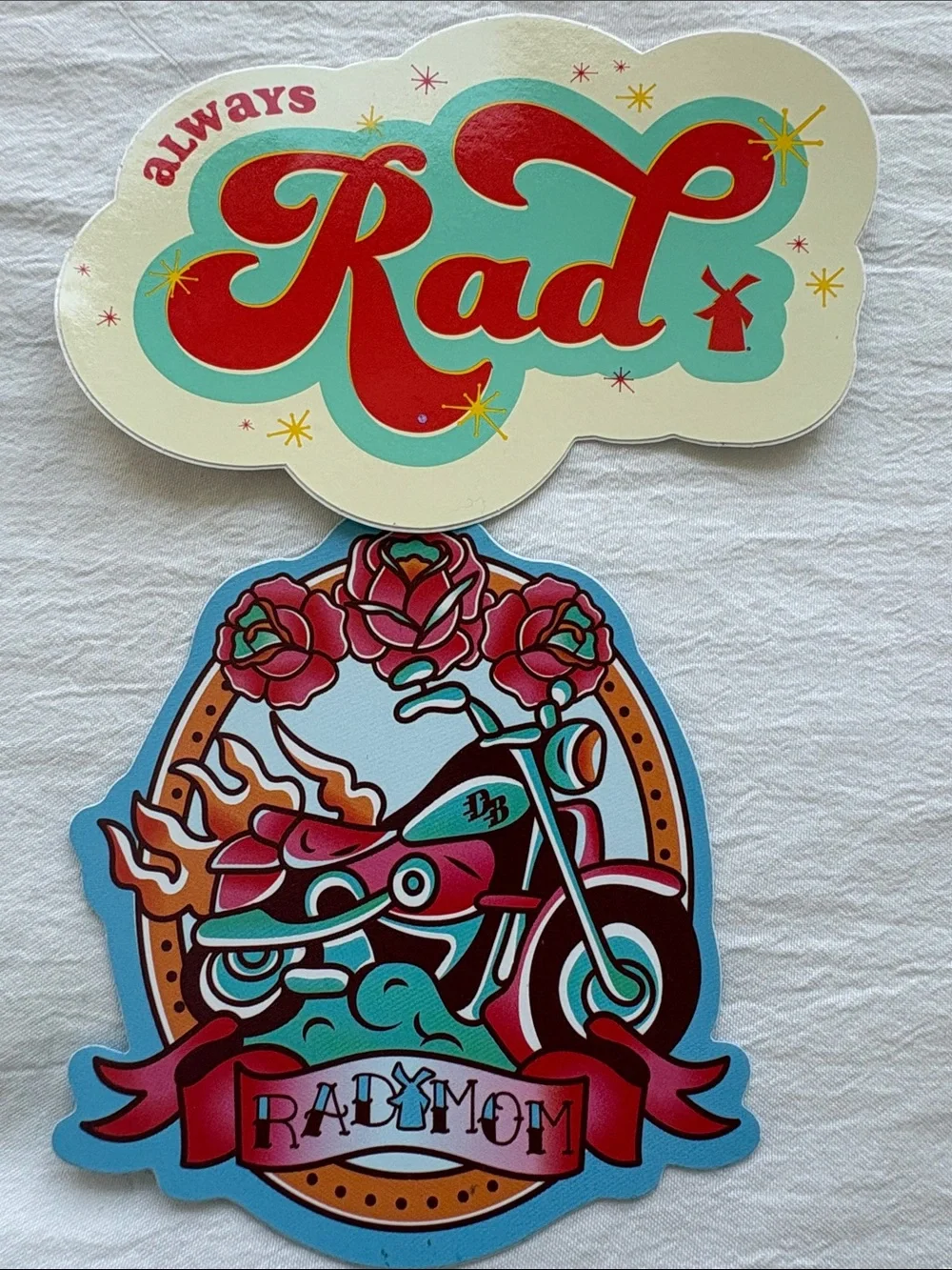 2 Limited Edition Dutch Bros Always Rad Sticker & RAD MOM decal